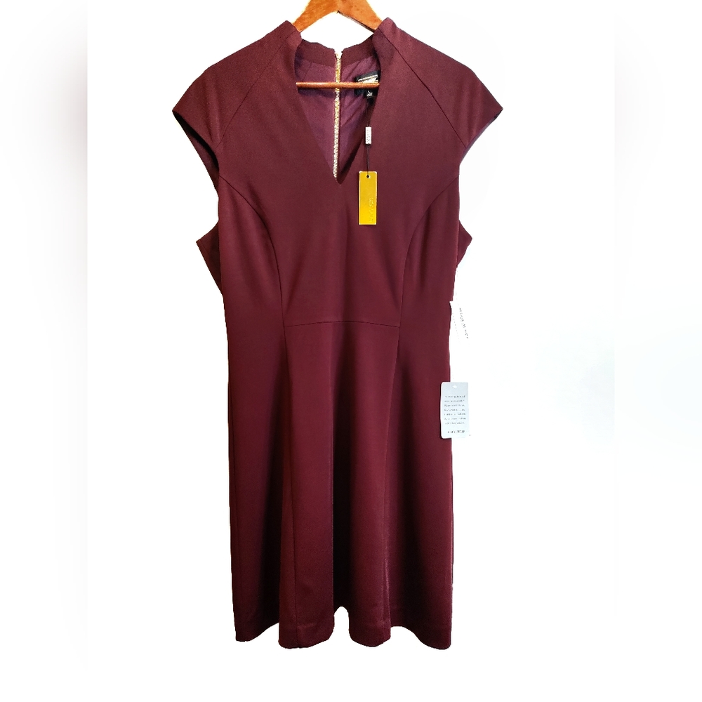 Alexia Admor Burgundy Sheath Dress L